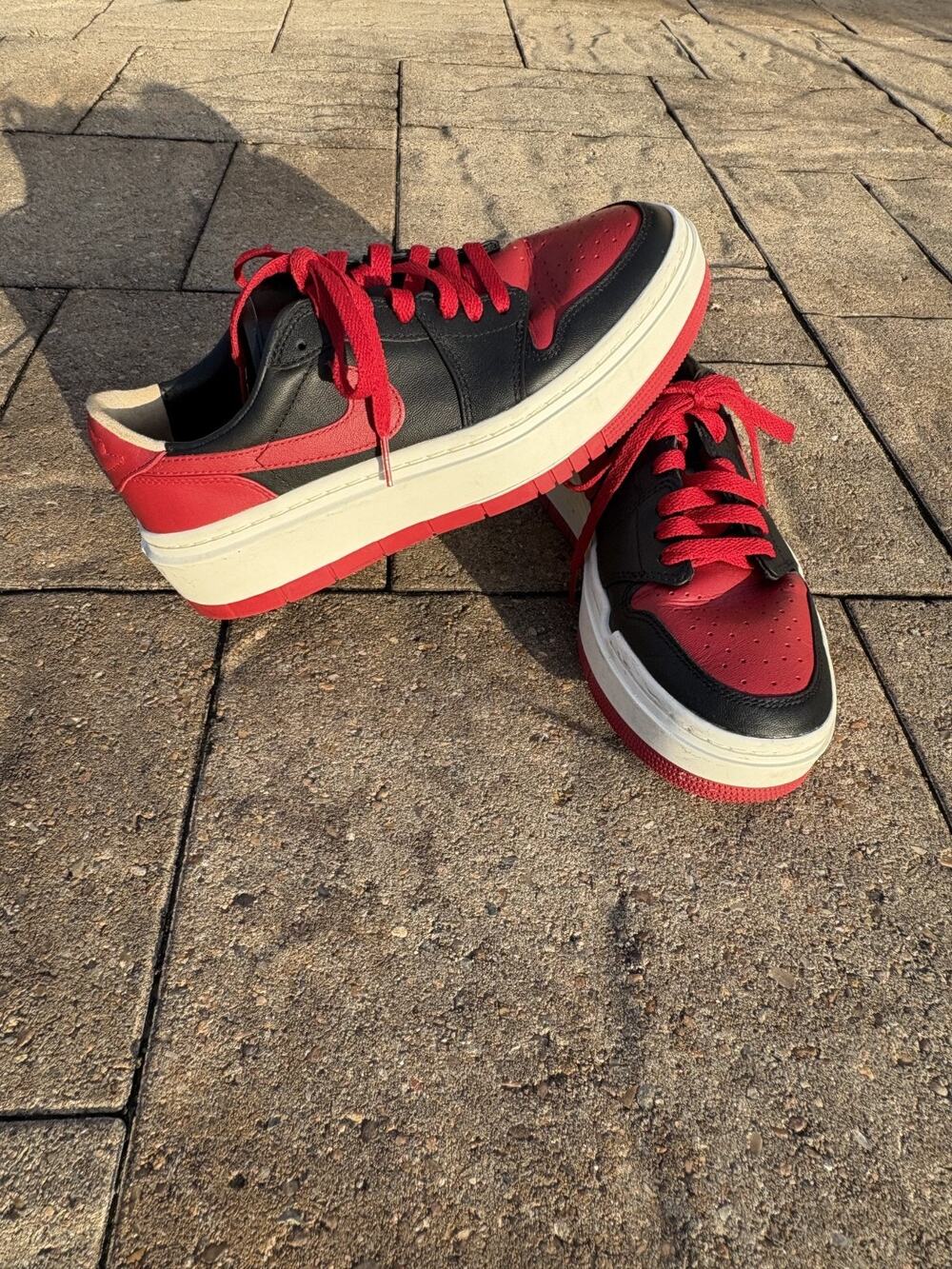 Nike Air Jordan 1 Low Elevate Womens 8.5. Great condition - color 'Bred'.